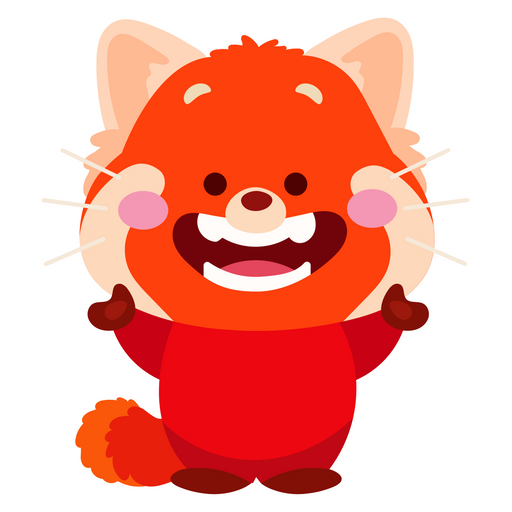 Turning Red Panda Sticker