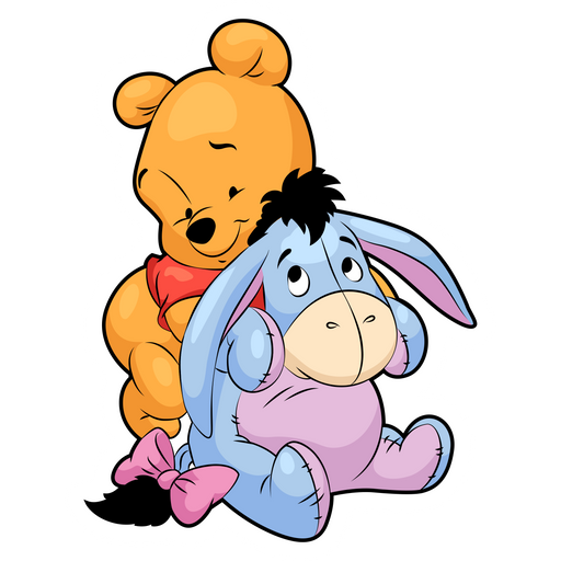 Winnie The Pooh and Eeyore Sticker