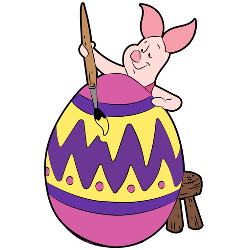 Winnie the Pooh Piglet Easter Sticker