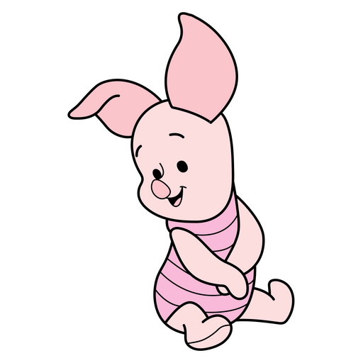 here is a Winnie the Pooh Piglet Sitting Sticker from the Disney Cartoons collection for sticker mania