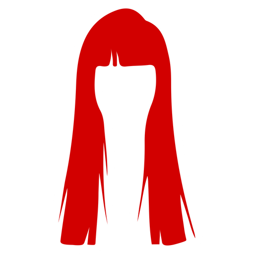here is a Red Long Hair Sticker from the Face Decorations collection for sticker mania