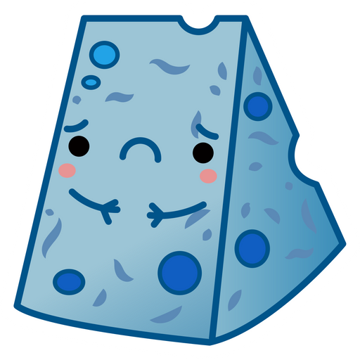 here is a Blue Cheese Sad Sticker from the Food and Beverages collection for sticker mania