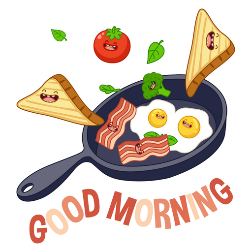 here is a Breakfast Good Morning Sticker from the Food and Beverages collection for sticker mania