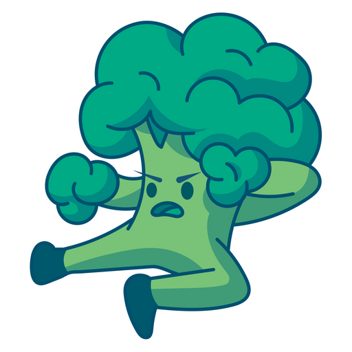 here is a Broccoli Karate Sticker from the Food and Beverages collection for sticker mania