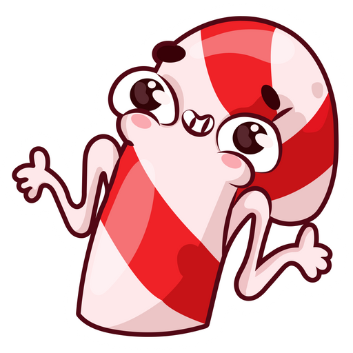 here is a Candy Cane Sticker from the Food and Beverages collection for sticker mania