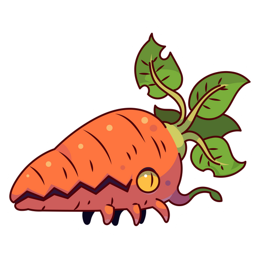 here is a Carrot Monster Sticker from the Food and Beverages collection for sticker mania