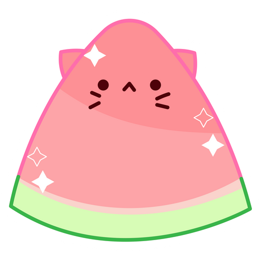 here is a Cat Watermelon Sticker from the Food and Beverages collection for sticker mania