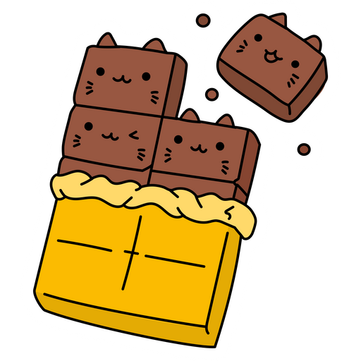 here is a Chocolate Bar Cats Sticker from the Food and Beverages collection for sticker mania
