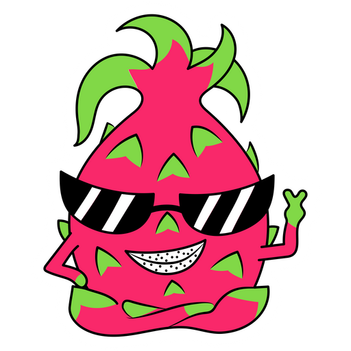 Cool Dragon Fruit Sticker