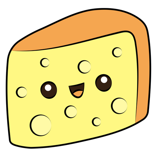 here is a Cute Cheese Sticker from the Food and Beverages collection for sticker mania