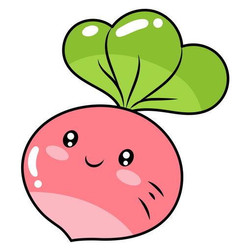 here is a Cute Little Radish Sticker from the Food and Beverages collection for sticker mania