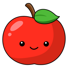 Cute Red Apple Sticker