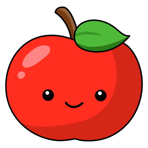Cute Red Apple Sticker