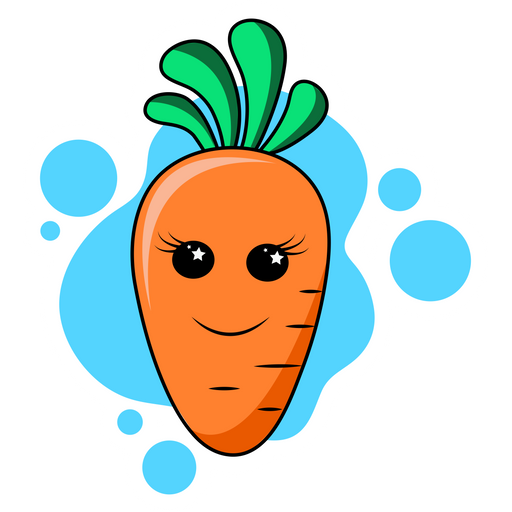 here is a Cute Smiling Carrot Sticker from the Food and Beverages collection for sticker mania