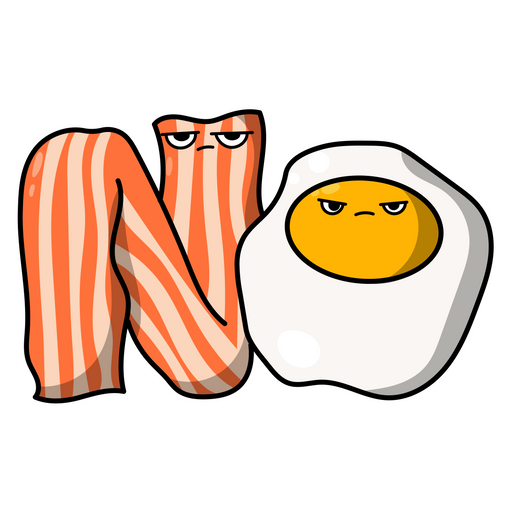 here is a Fried Egg and Bacon No Sticker from the Food and Beverages collection for sticker mania