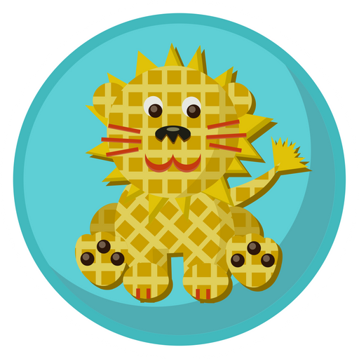 here is a Eggo Waffles Lion Sticker from the Food and Beverages collection for sticker mania