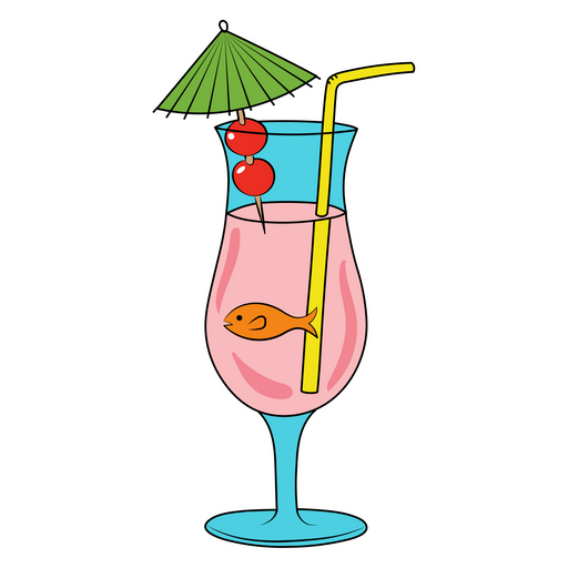 here is a Fish Cocktail Sticker from the Food and Beverages collection for sticker mania