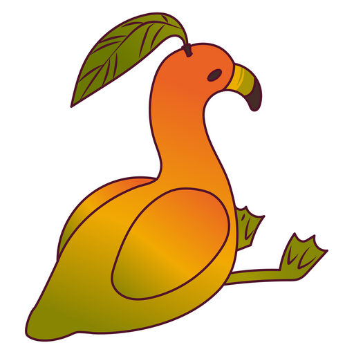 here is a Flamingo Mango Sticker from the Food and Beverages collection for sticker mania