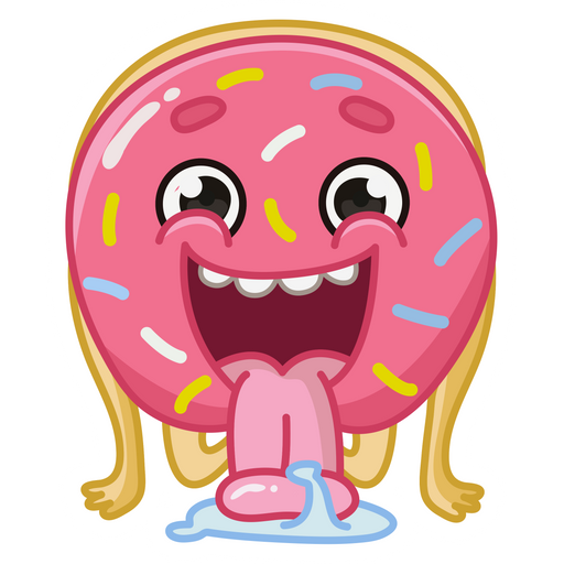 here is a Funny Donut Sticker from the Food and Beverages collection for sticker mania