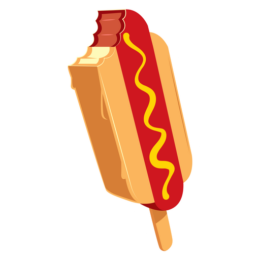 here is a Hot Dog Ice Cream Sticker from the Food and Beverages collection for sticker mania