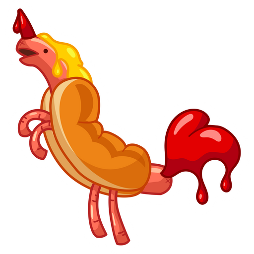 here is a Hot Dog Unicorn Sticker from the Food and Beverages collection for sticker mania