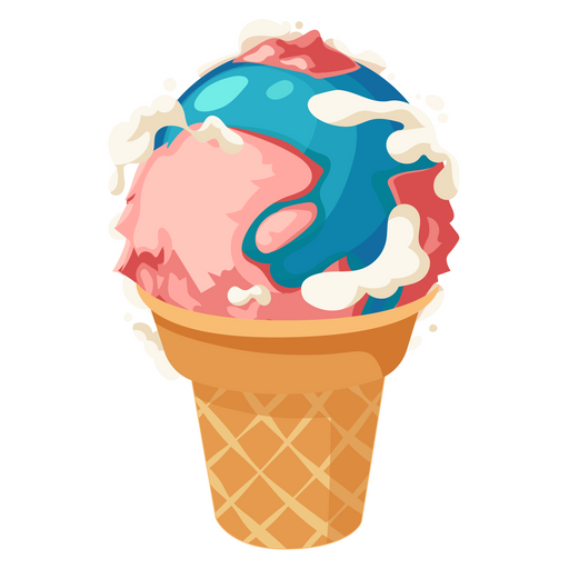 here is a Ice Cream Planet Sticker from the Food and Beverages collection for sticker mania