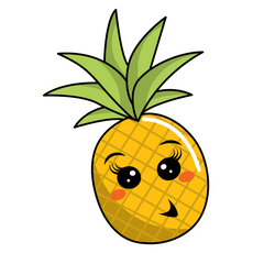 Kawaii Pineapple Sticker