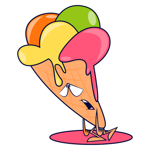 here is a Melting Ice Cream Sticker from the Food and Beverages collection for sticker mania