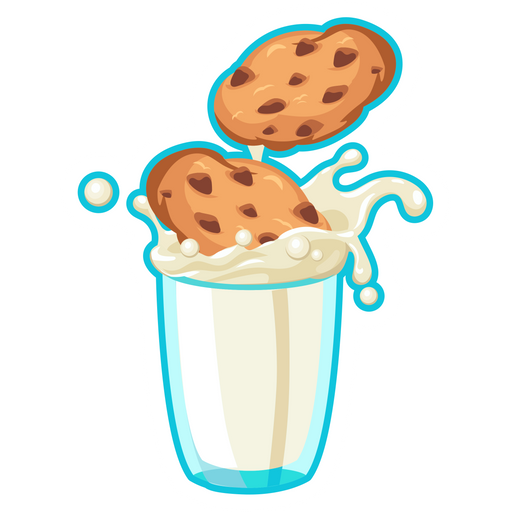 here is a Milk and Cookies Sticker from the Food and Beverages collection for sticker mania