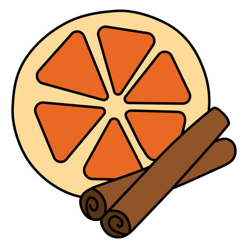 Orange and Cinnamon Sticker