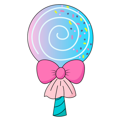 here is a Pink and Blue Lollipop Sticker from the Food and Beverages collection for sticker mania