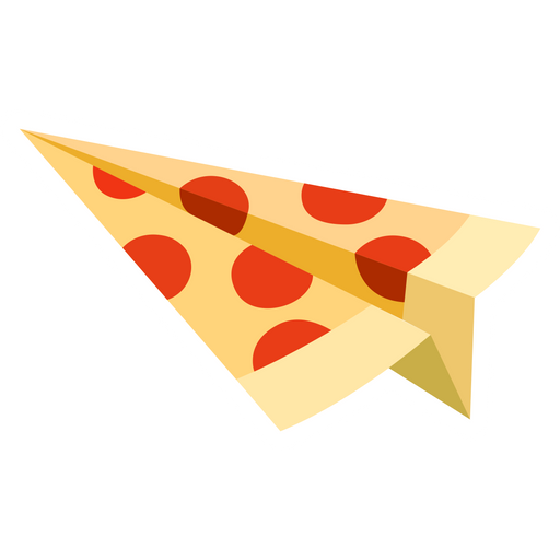 Pizza Paper Airplane Sticker
