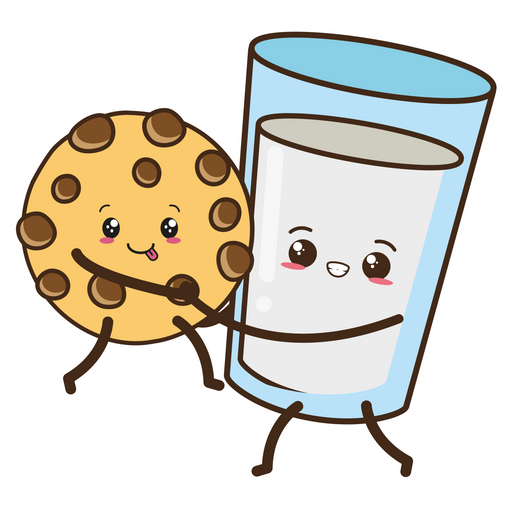 Cute Milk and Cookie Sticker