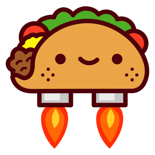 here is a Taco Rocket Sticker from the Food and Beverages collection for sticker mania