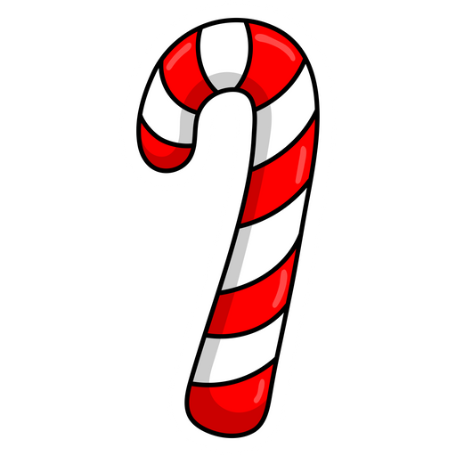 White-Red Candy Cane Sticker