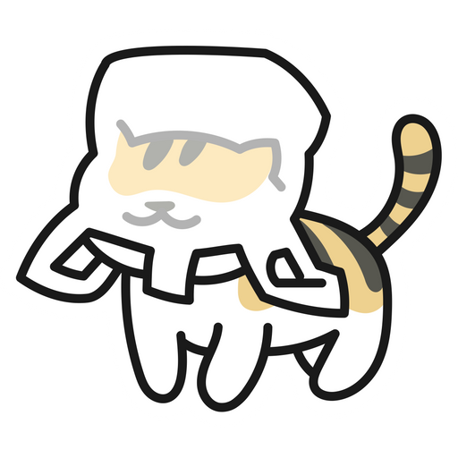 here is a Cute Cat in Package Sticker from the Cute Cats collection for sticker mania