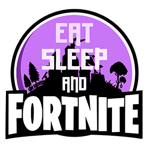 here is a Eat Sleep and Fortnite from the Fortnite collection for sticker mania