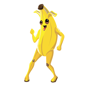 cool and cute Fortnite Peely Skin Dancing for stickermania