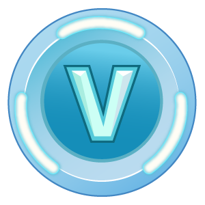 here is a Fortnite V-Bucks from the Fortnite collection for sticker mania