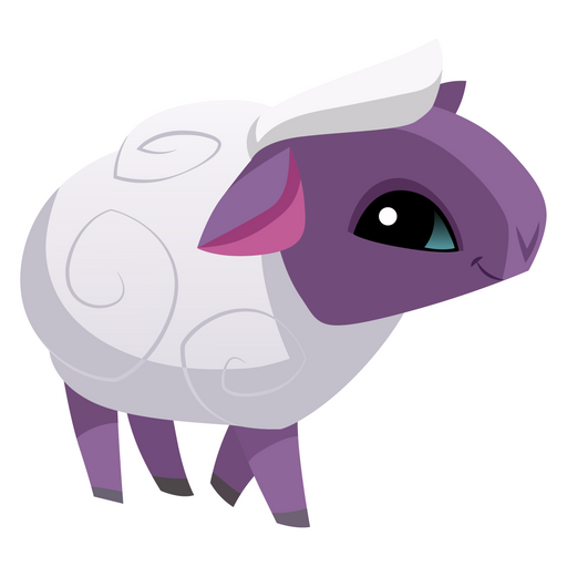 here is a Animal Jam Sheep Sticker from the Games collection for sticker mania