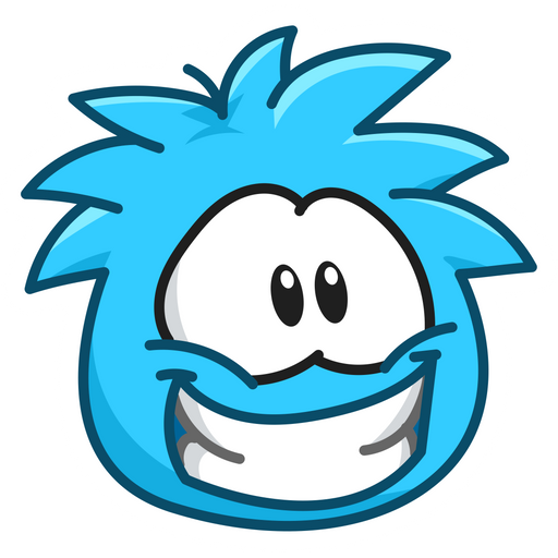 here is a Club Penguin Blue Puffle Sticker from the Games collection for sticker mania