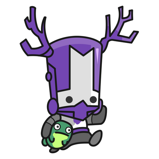 here is a Castle Crashers Blacksmith and Frog Sticker from the Games collection for sticker mania