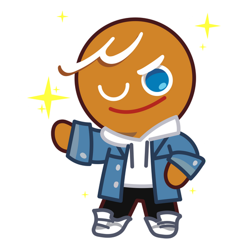 here is a Cookie Run Fashionable GingerBrave Sticker from the Cookie Run collection for sticker mania