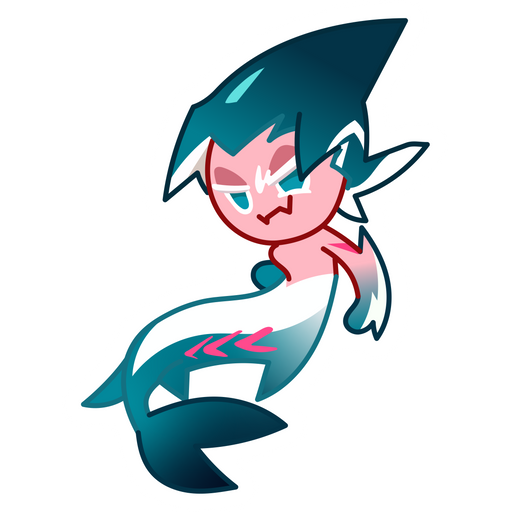 here is a Cookie Run Sorbet Shark Cookie Sticker from the Cookie Run collection for sticker mania