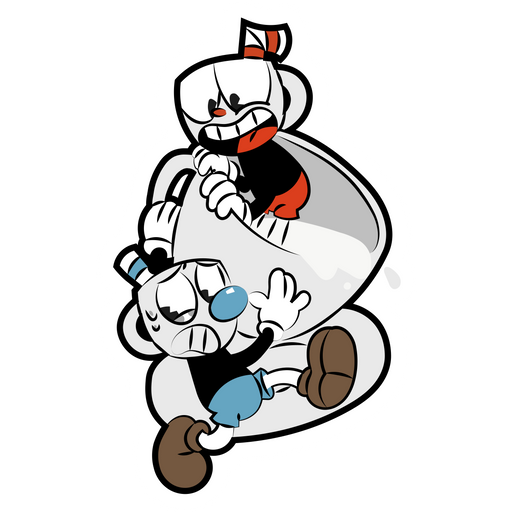 here is a Cuphead and Mugman Fall Sticker from the Games collection for sticker mania