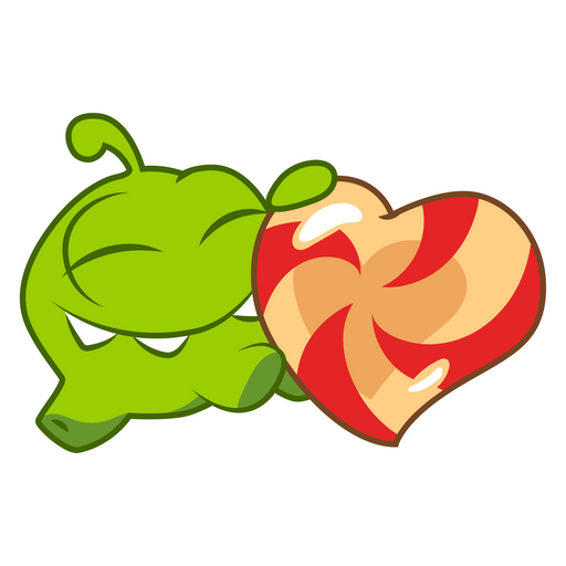 here is a Cut the Rope Om Nom with Candy Sticker from the Games collection for sticker mania