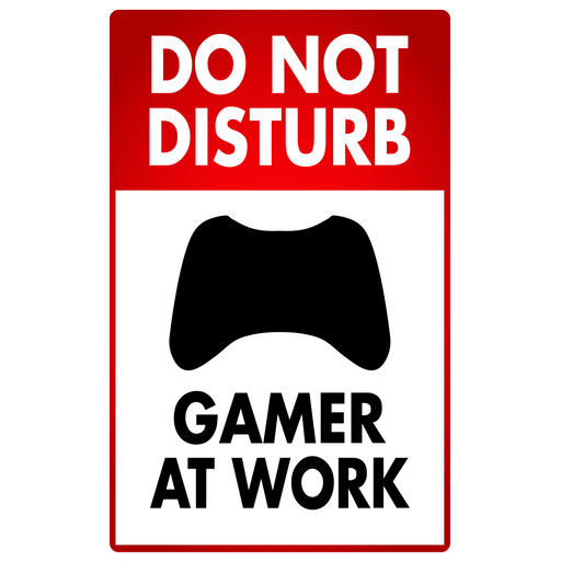 here is a Do Not Disturb Gamer at Work Sticker from the Games collection for sticker mania