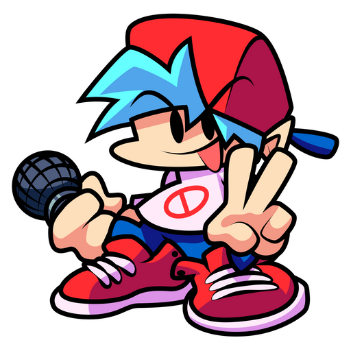 here is a Friday Night Funkin' Boyfriend Sticker from the Friday Night Funkin' collection for sticker mania