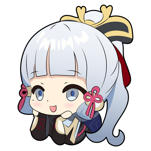 here is a Genshin Impact Ayaka Smile Sticker from the Genshin Impact collection for sticker mania