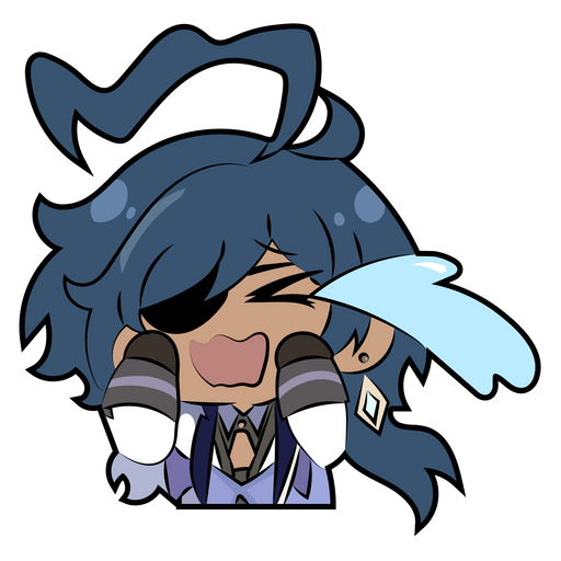 here is a Genshin Impact Kaeya Crying Sticker from the Genshin Impact collection for sticker mania